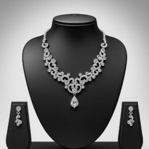 Royal Swirl American Diamond Necklace Set