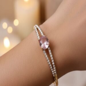 Rose Crystal Slim Bracelet