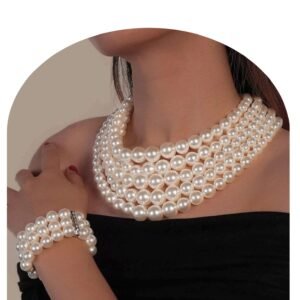 Royal Multi-Layer Pearl Choker Set