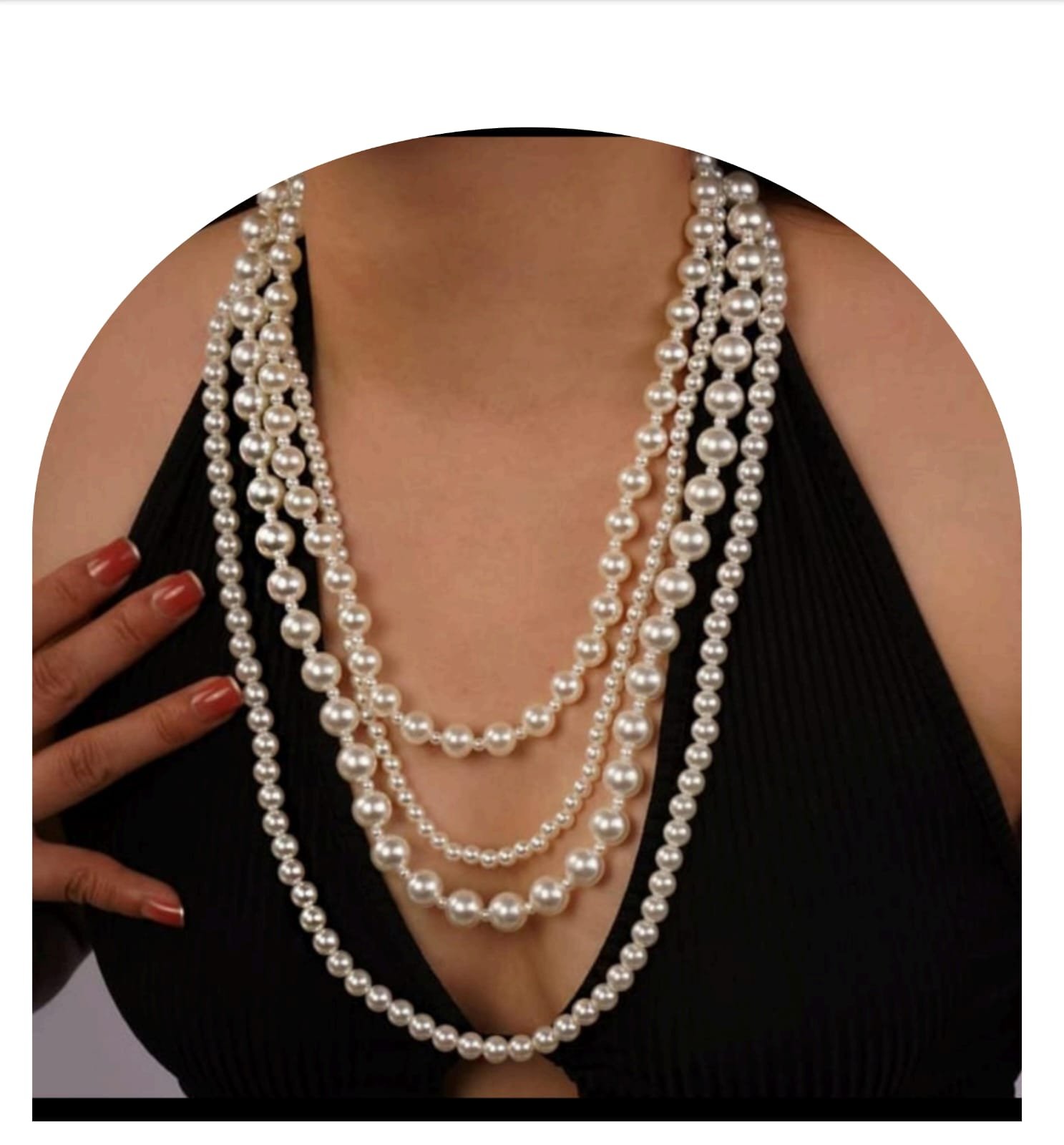 Layered Pearl Elegance Necklace Set